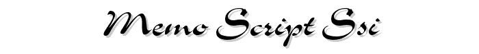 Memo Script SSi font